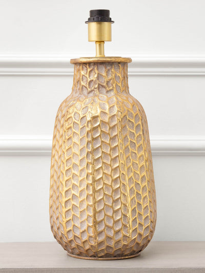 Next Voyage Maison GoldWhitewash Evanora Table Lamp- Buy online at McGrocer