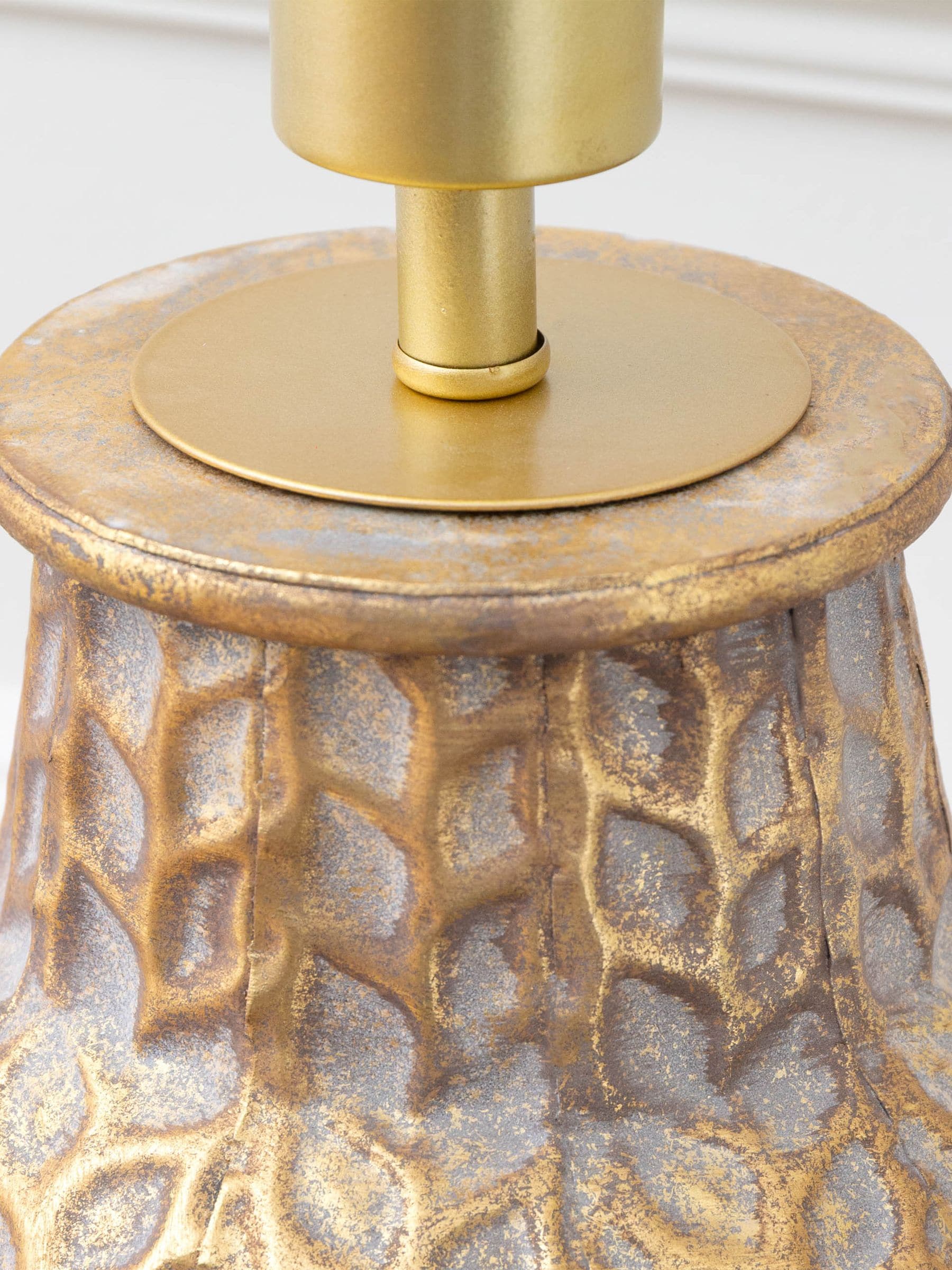 Voyage Maison table lamp base gold whitewash 40cm, imported from the UK