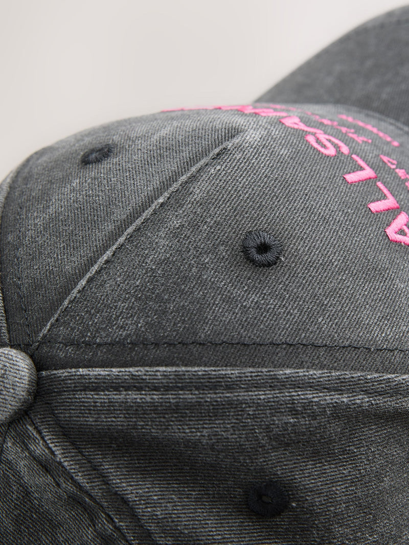 smALLSAINTS black pink logo baseball cap (British brand)