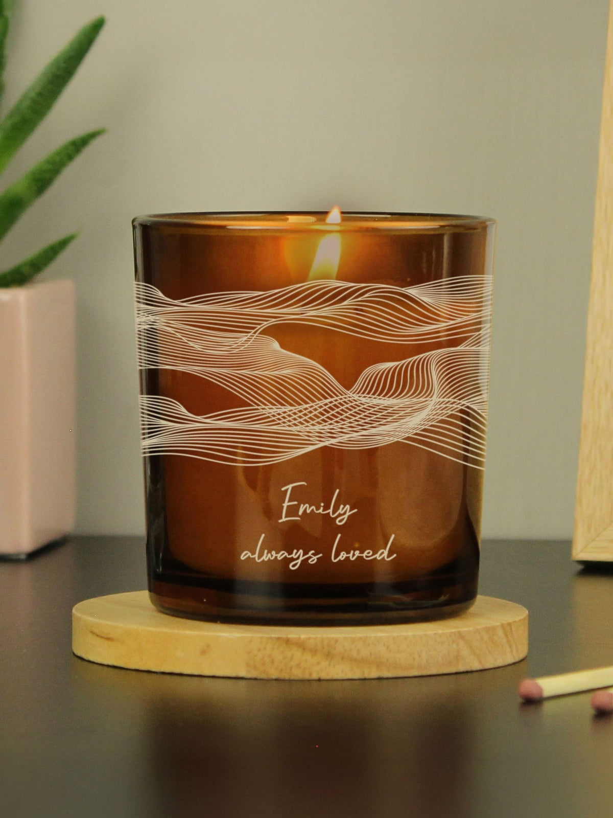 PMC personalised charity candle 8.5cm - British product