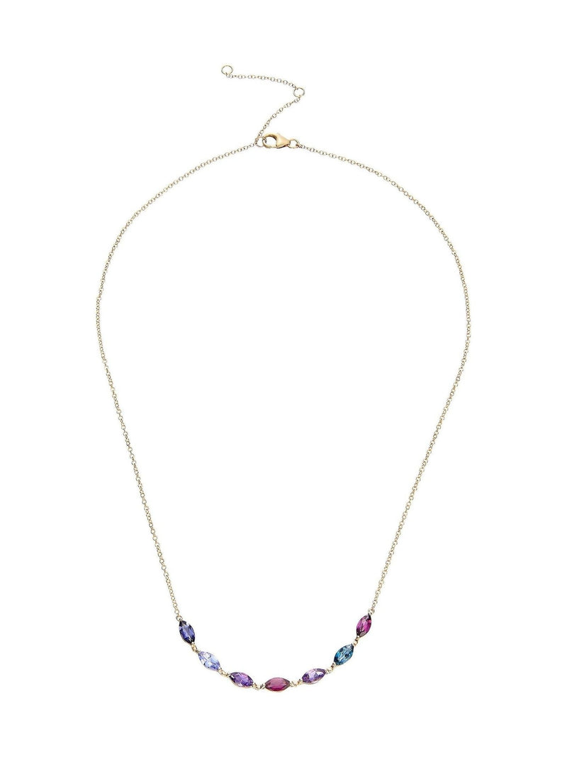 Beaverbrooks 9ct gold gemstone necklace 45cm, UK version