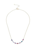 Beaverbrooks 9ct gold gemstone necklace 45cm, UK version