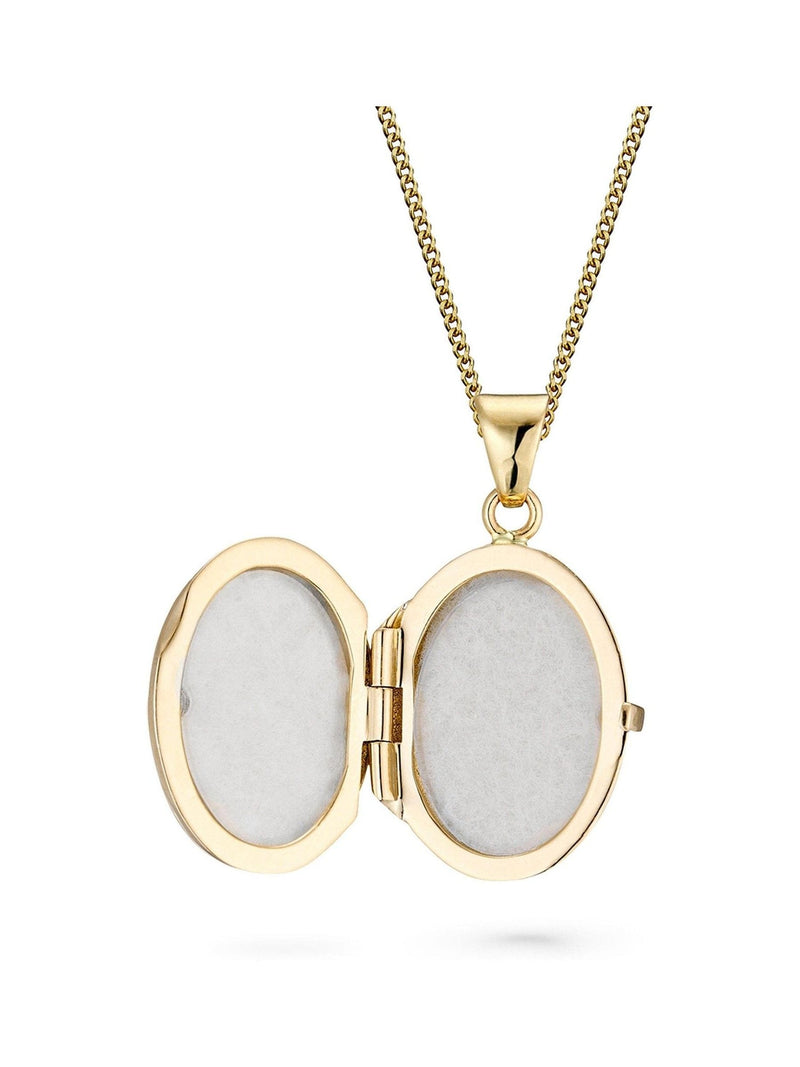 Beaverbrooks 9ct yellow gold locket pendant 30mm (British brand)