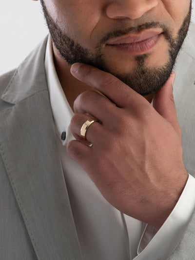 Next Beaverbrooks 9ct Yellow Gold 6mm Men's Wedding Ring- Buy online at McGrocer
