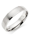 Beaverbrooks wedding ring platinum 5mm brushed, UK version