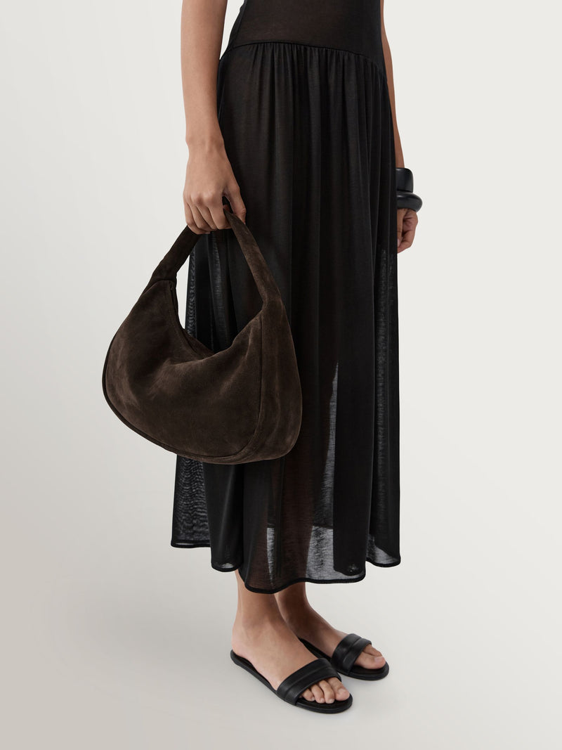 St Agni Bon Bon bag brown suede large (British brand)