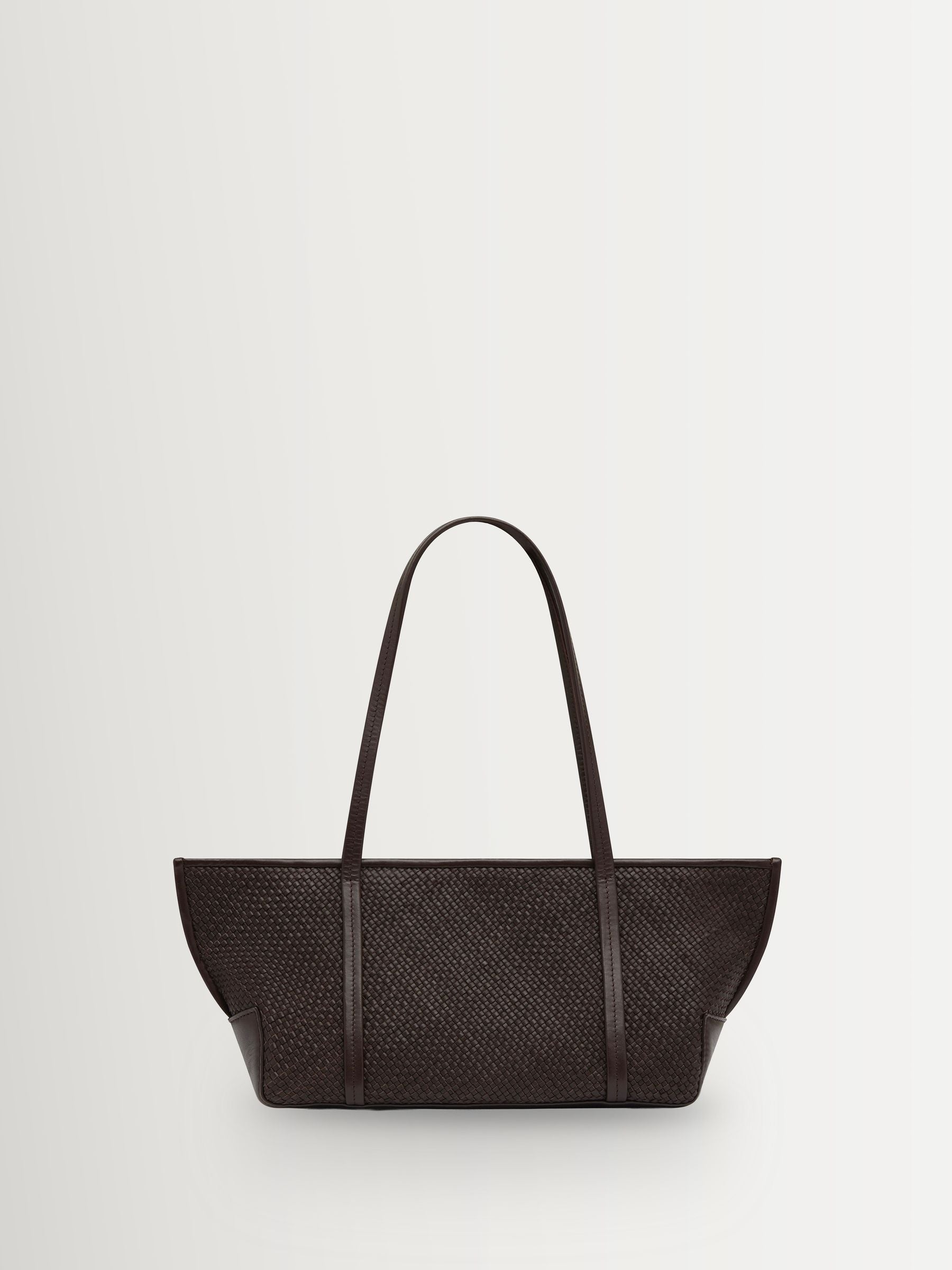 St Agni tote bag brown woven slim bateau - British product