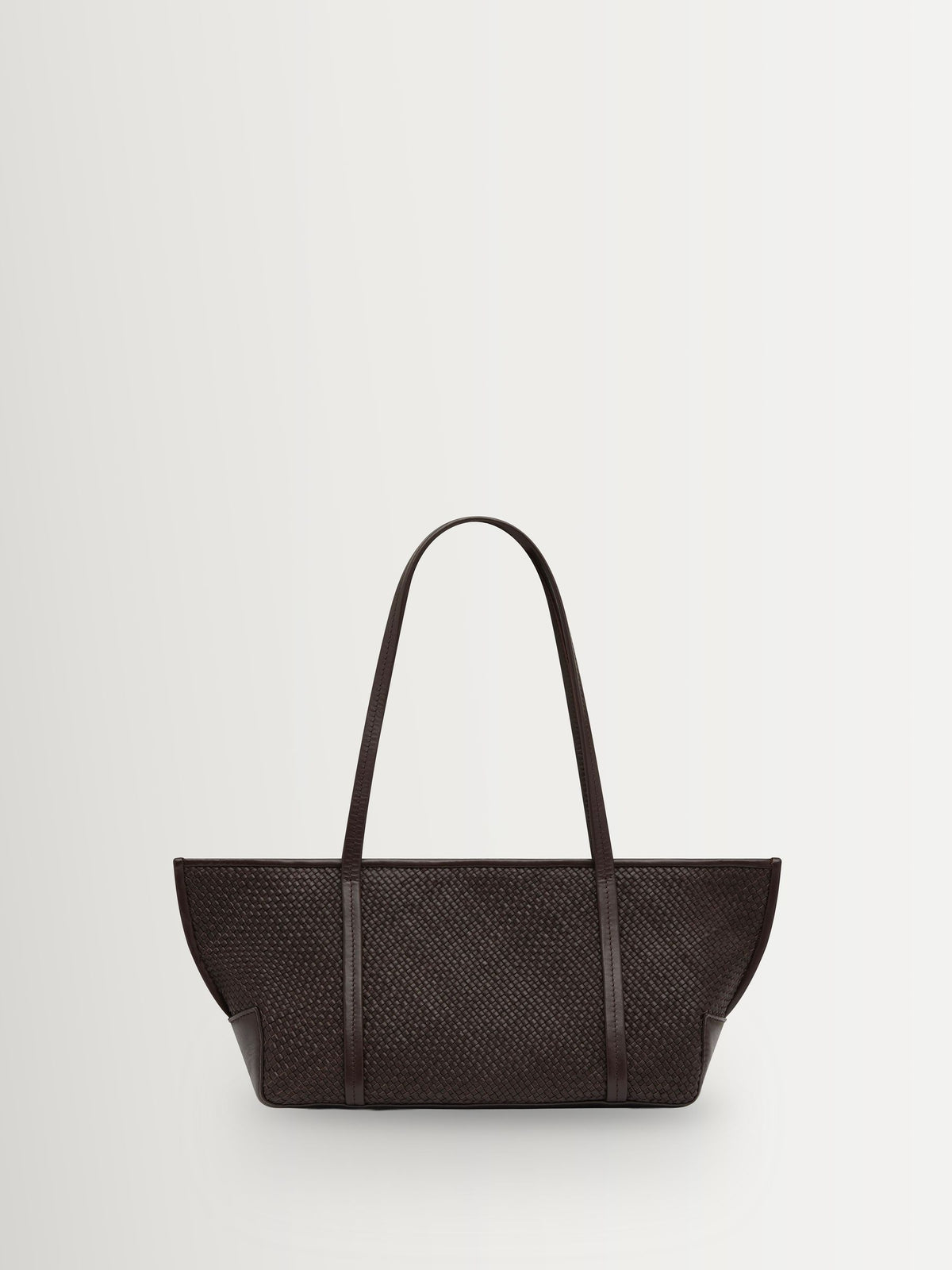 St Agni tote bag brown woven slim bateau - British product