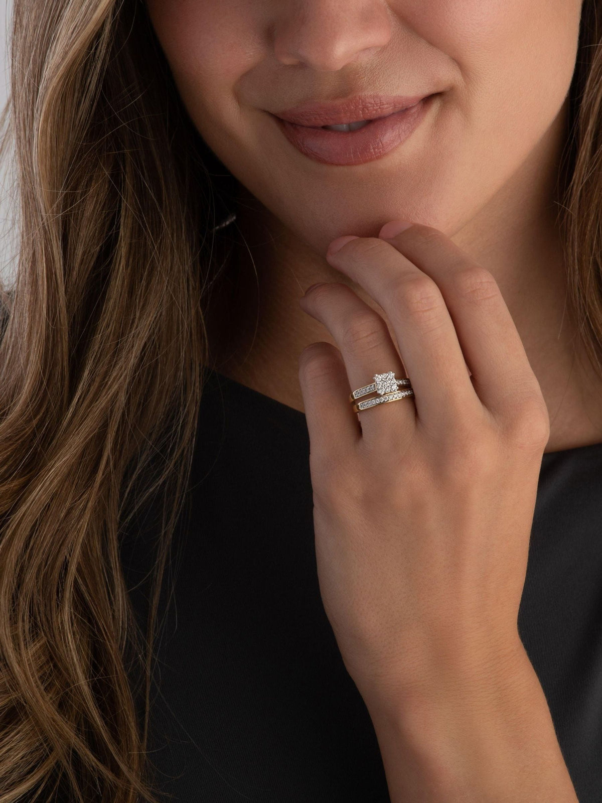Beaverbrooks diamond cluster ring 18ct gold - British product
