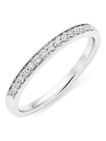 Beaverbrooks half eternity diamond ring platinum 2mm (British brand)