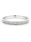 Beaverbrooks half eternity diamond ring platinum 2mm (British brand)