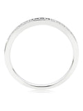 Beaverbrooks half eternity diamond ring platinum 2mm (British brand)