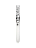Beaverbrooks half eternity diamond ring platinum 2mm (British brand)