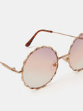 Accessorize gold round flower sunglasses, UK version