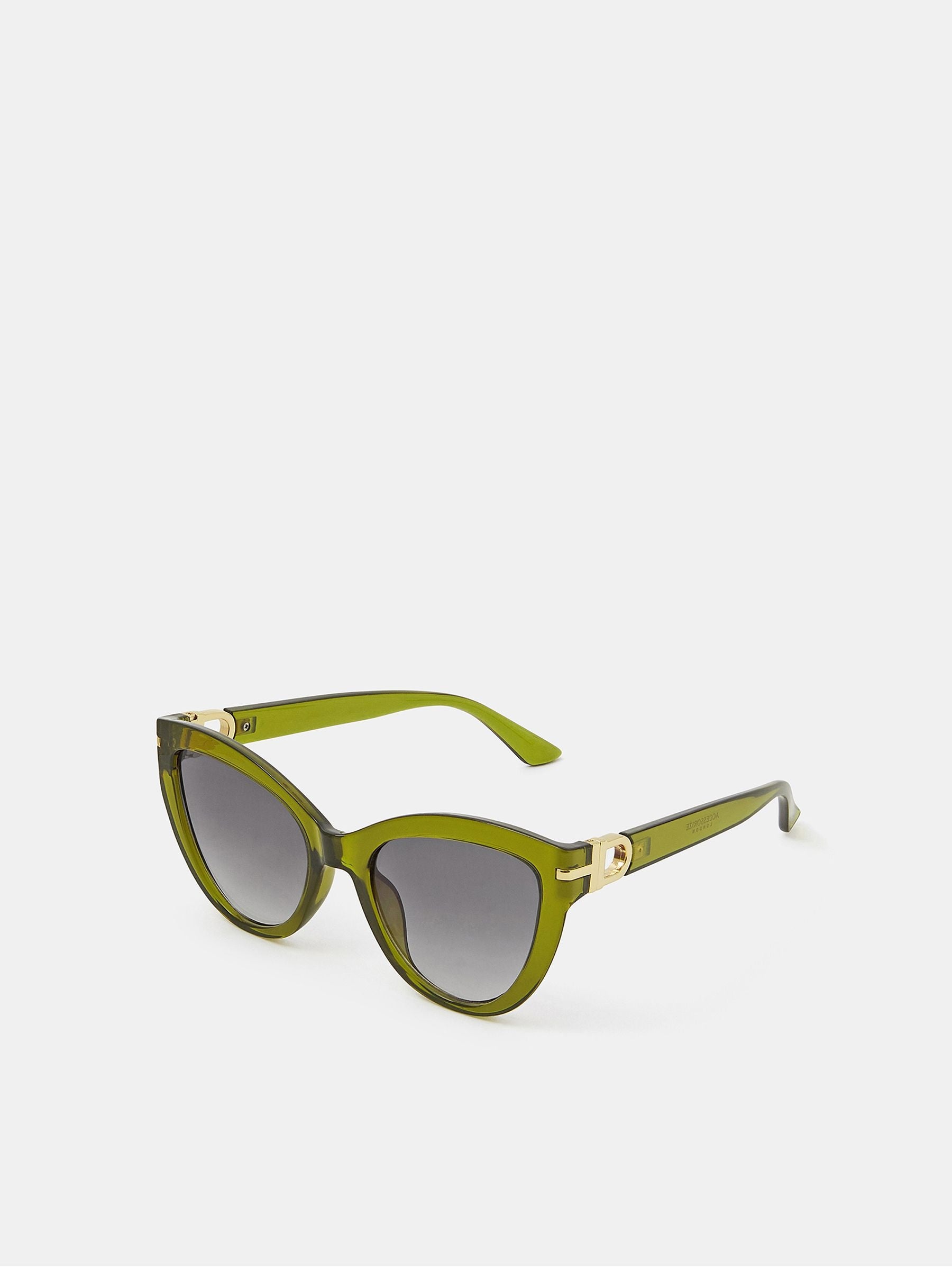 Accessorize green cat eye sunglasses for women (British brand)