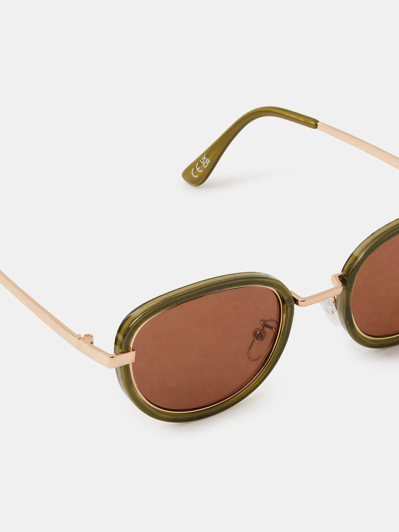 Accessorize green preppy metal sunglasses - British product