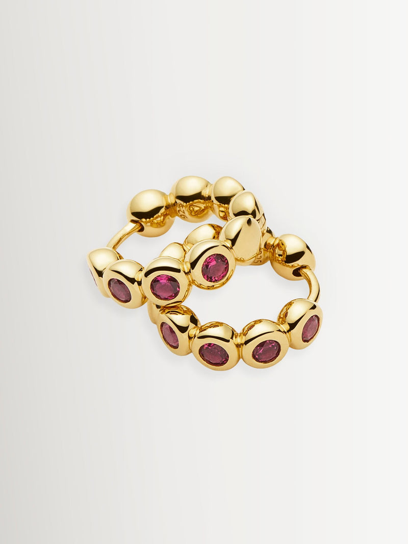 Missoma gold tennis charm mini hoop earrings 13.8mm - British product
