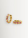 Missoma gold tennis charm mini hoop earrings 13.8mm - British product