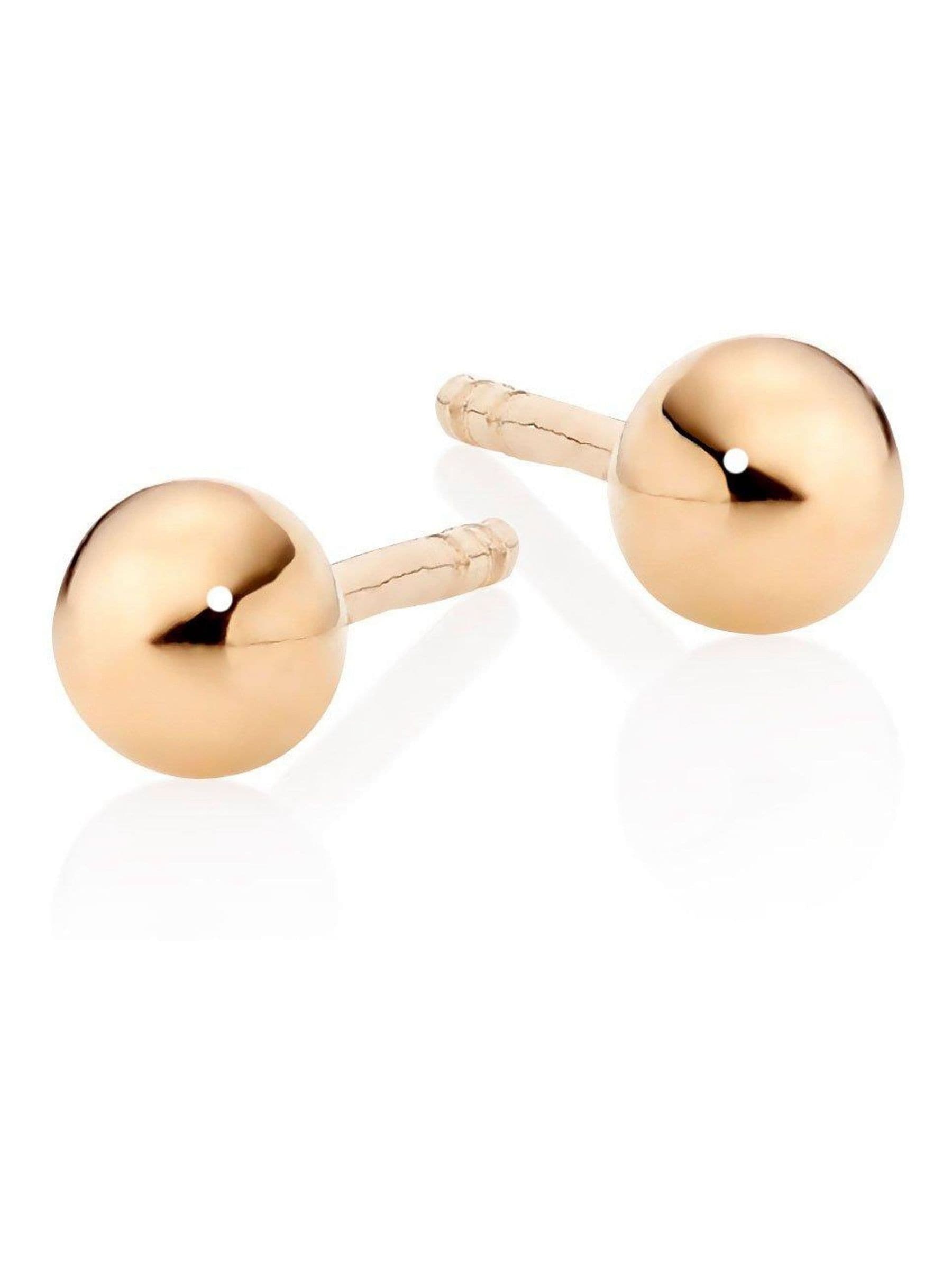 Beaverbrooks 9ct gold ball earrings 5mm - British product