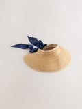 Laura Ashley straw visor hat with bow detail, UK version