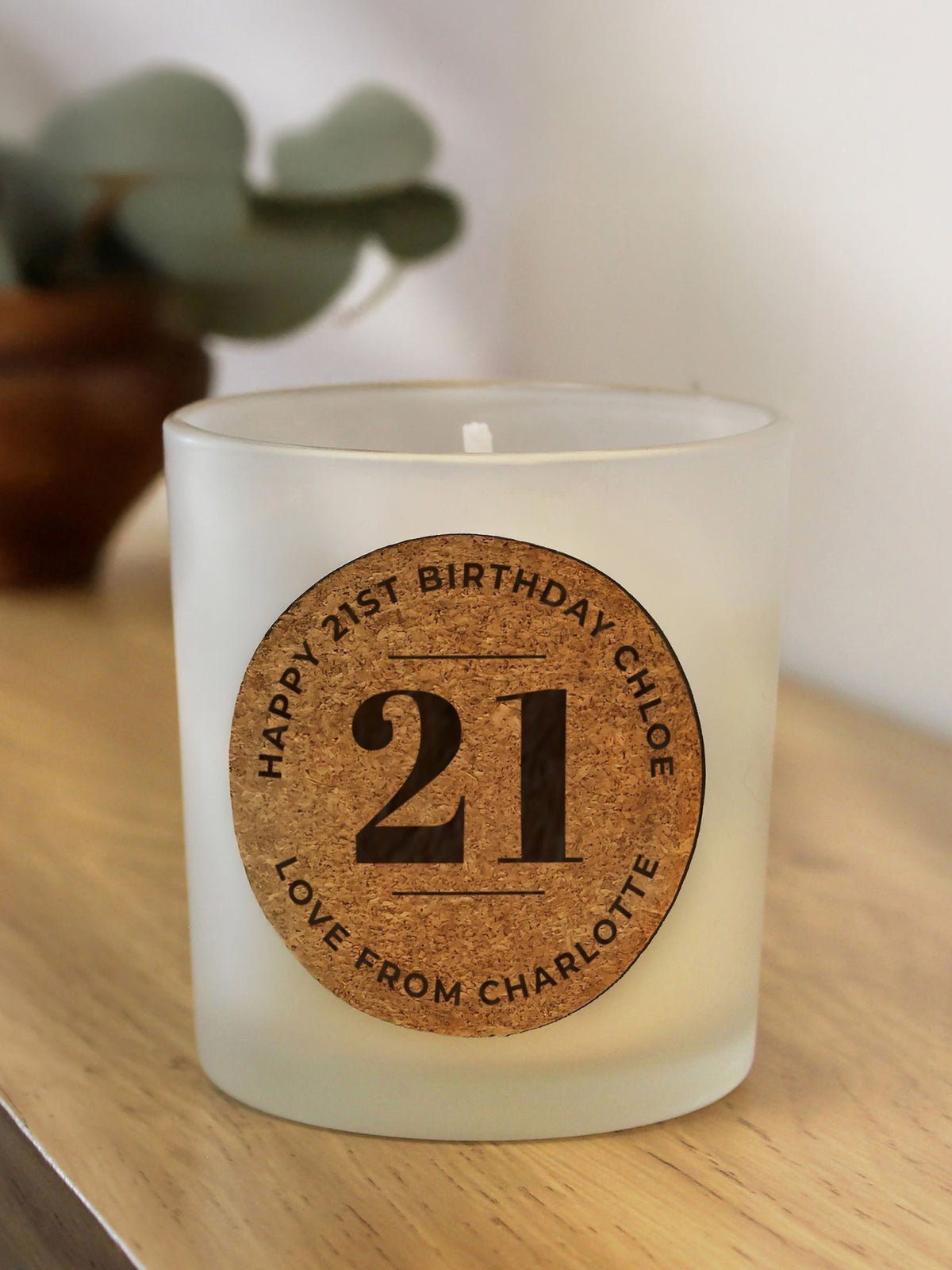 PMC personalisable birthday candle jar, UK version