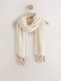 Ecru Cream Multiway Scarf Sarong With Tassels