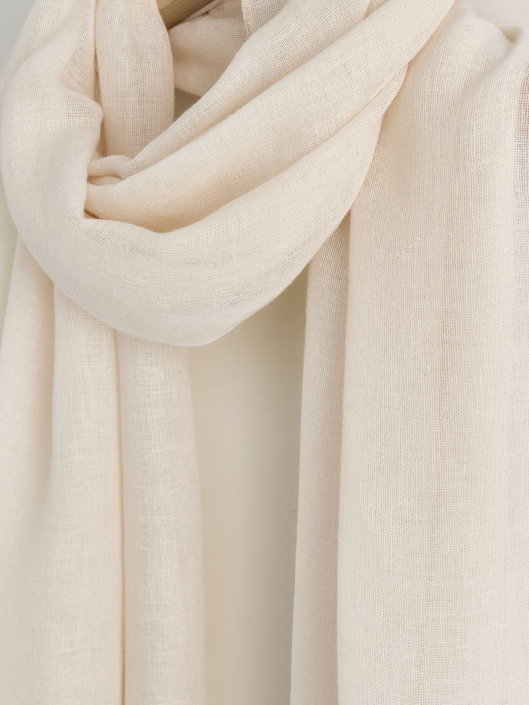 Ecru Cream Multiway Scarf Sarong With Tassels
