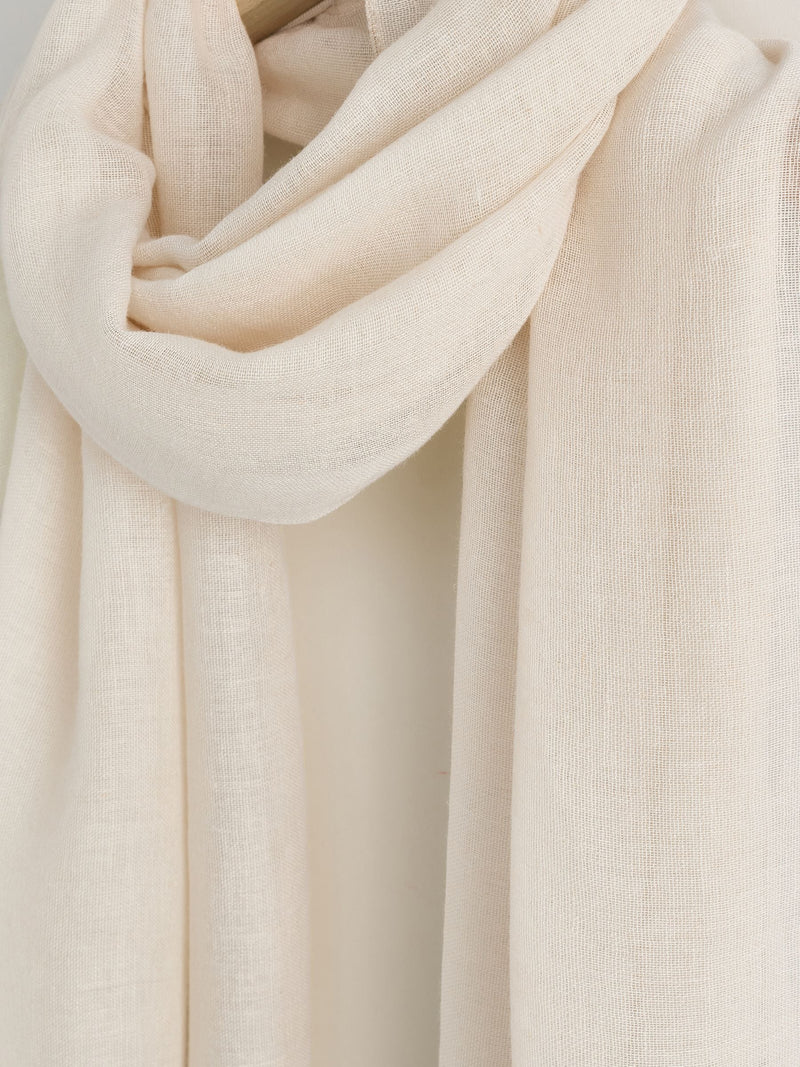 Ecru Cream Multiway Scarf Sarong With Tassels