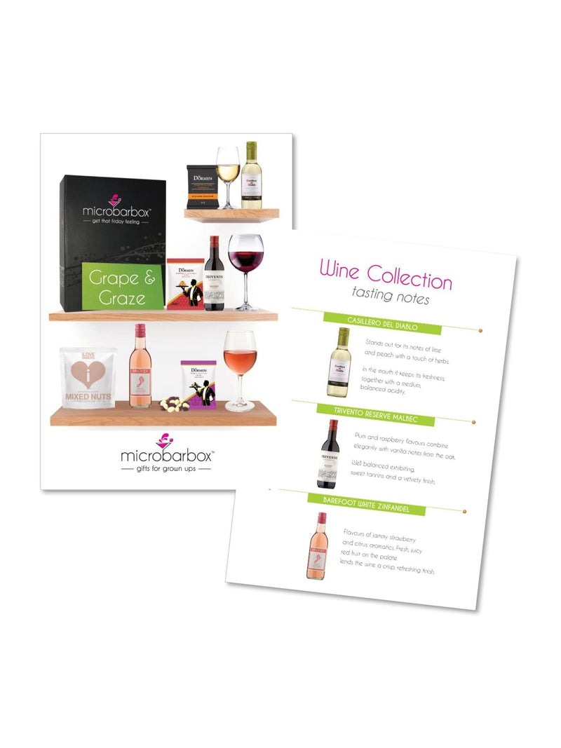 MicroBarBox Grape and Graze Wine Set premium gift box - British product