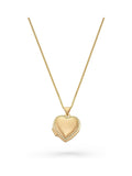 Beaverbrooks 9ct yellow gold heart locket with 45cm chain, UK version