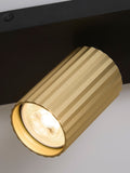 Searchlight black and gold 4-bar fluted spotlight ceiling light - British product