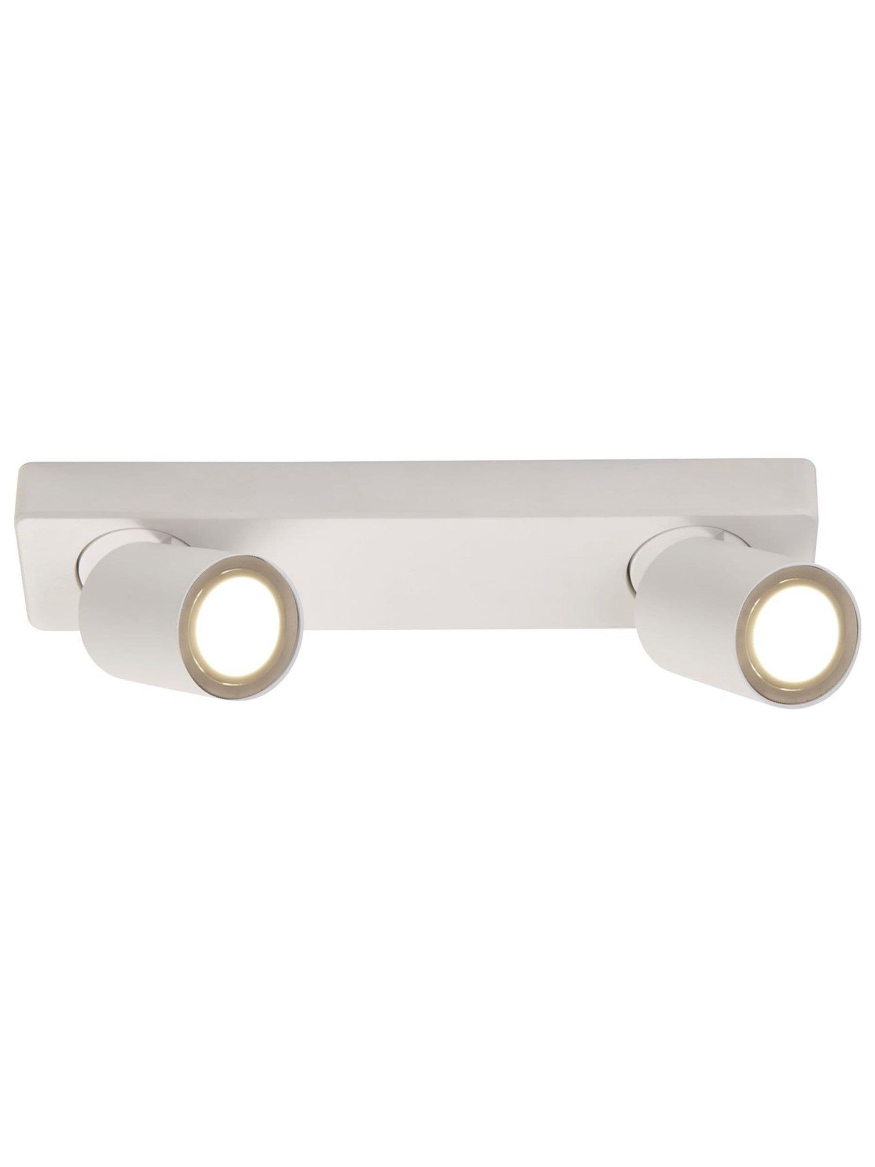 Searchlight Sand White Cape 2 ceiling light adjustable heads - British product