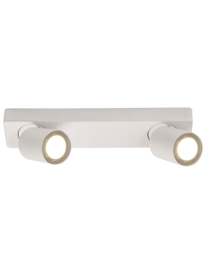 Searchlight Sand White Cape 2 ceiling light adjustable heads - British product