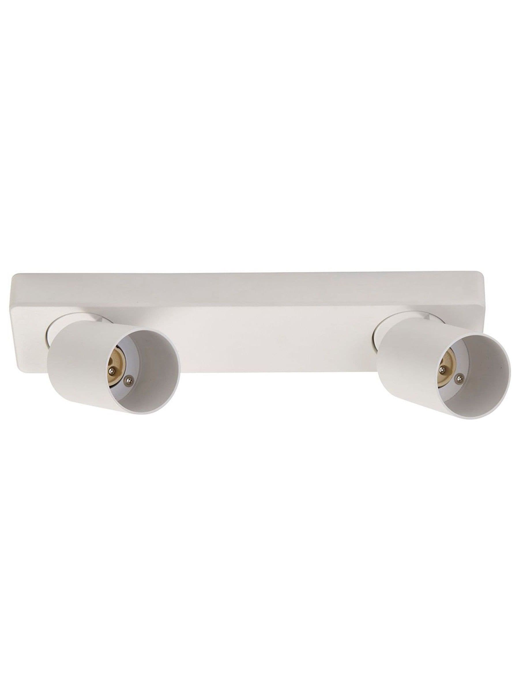 Searchlight Sand White Cape 2 ceiling light adjustable heads - British product