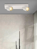 Searchlight Sand White Cape 2 ceiling light adjustable heads - British product