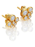 Hot Diamonds cluster earrings with white topaz and diamond - British product