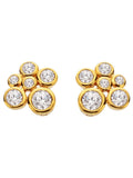 Hot Diamonds cluster earrings with white topaz and diamond - British product