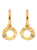 Hot Diamonds gold plate hoop earrings with diamond (British brand)