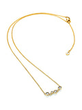 Hot Diamonds gold tone Tender Necklace with diamond and white topaz (British brand)