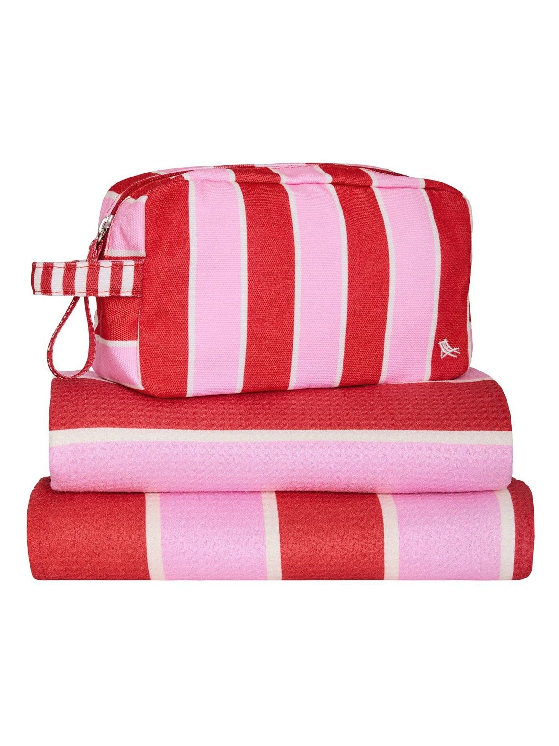 Dock & Bay Cherry Bomb bath towel (British brand)