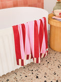 Dock & Bay Cherry Bomb bath towel (British brand)