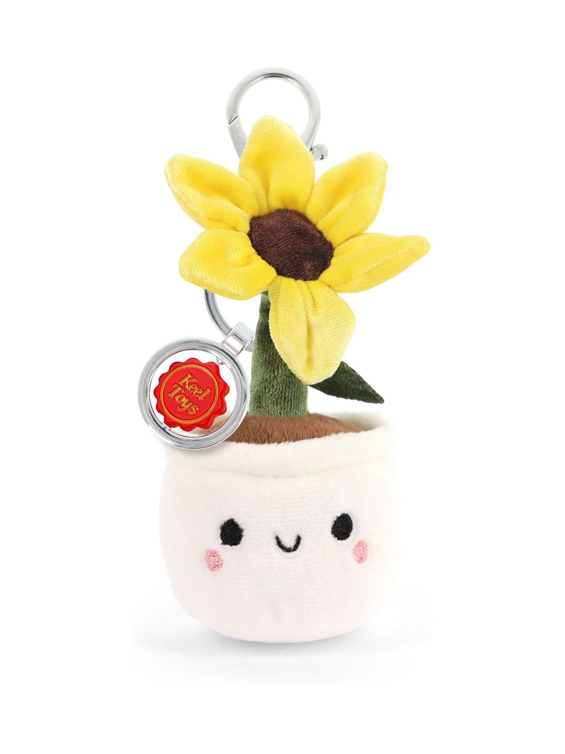 Keel Toys sunflower soft toy bag charm 12cm (British brand)