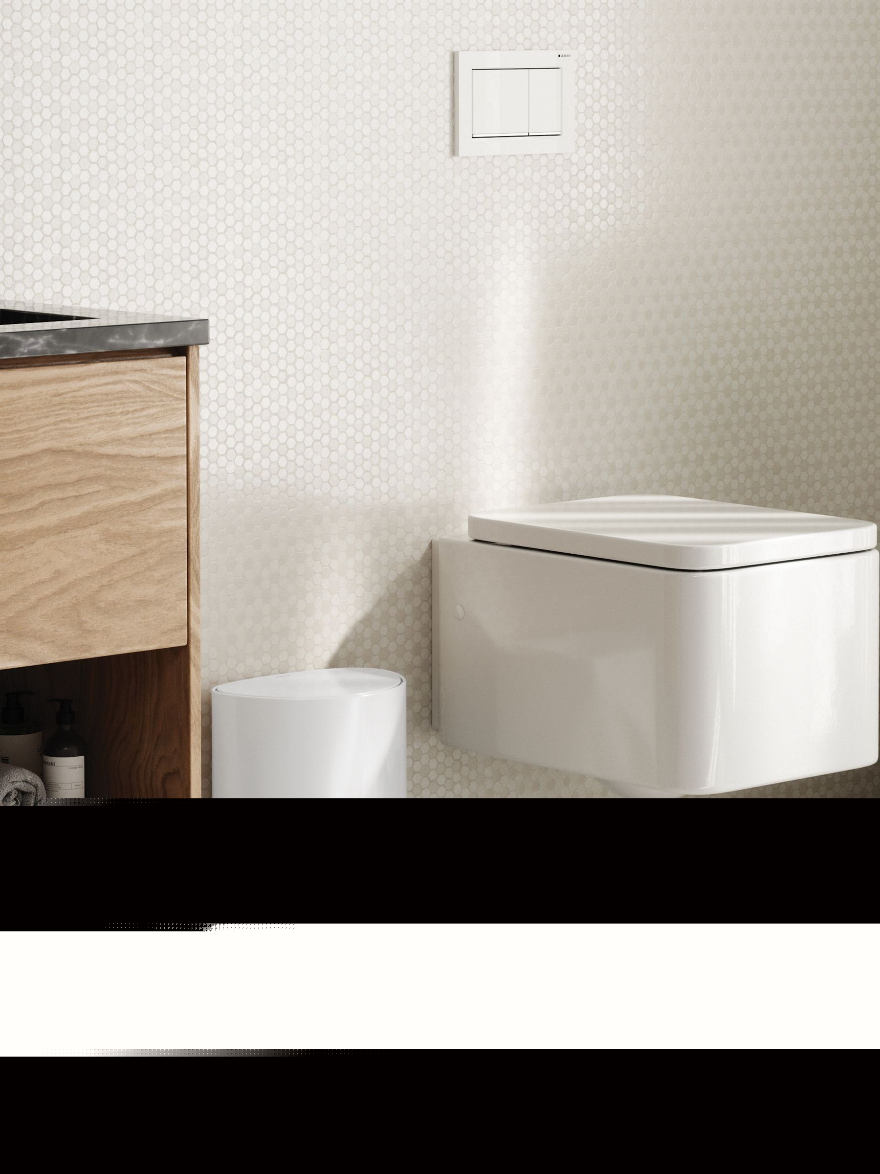 simplehuman White 6l Semi-Round Bathroom Pedal Bin