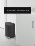 simplehuman white 6 litre semi-round bathroom pedal bin - British product