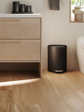 simplehuman white 6 litre semi-round bathroom pedal bin - British product