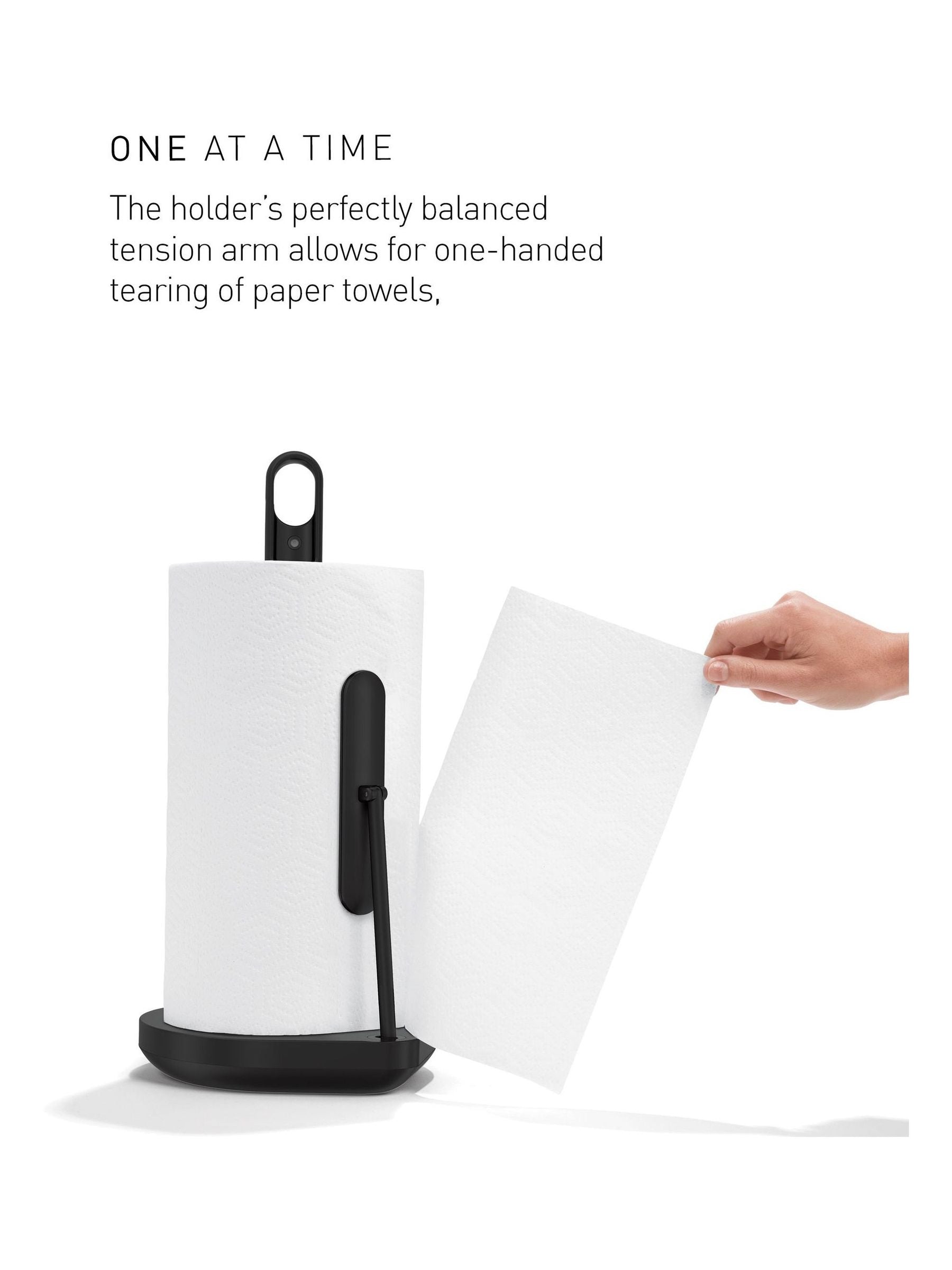 simplehuman white paper towel holder and spray pump (British brand)