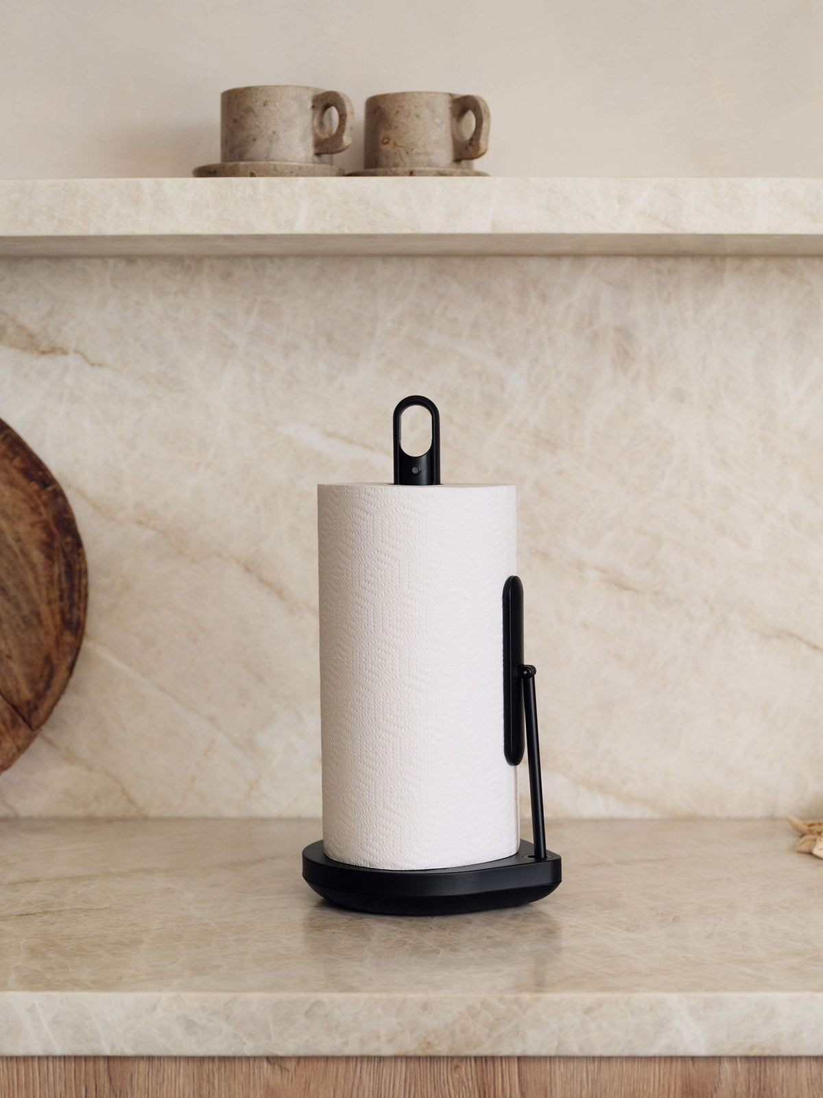 simplehuman white paper towel holder and spray pump (British brand)