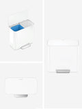 Simplehuman white mini pedal bin 15l, UK version