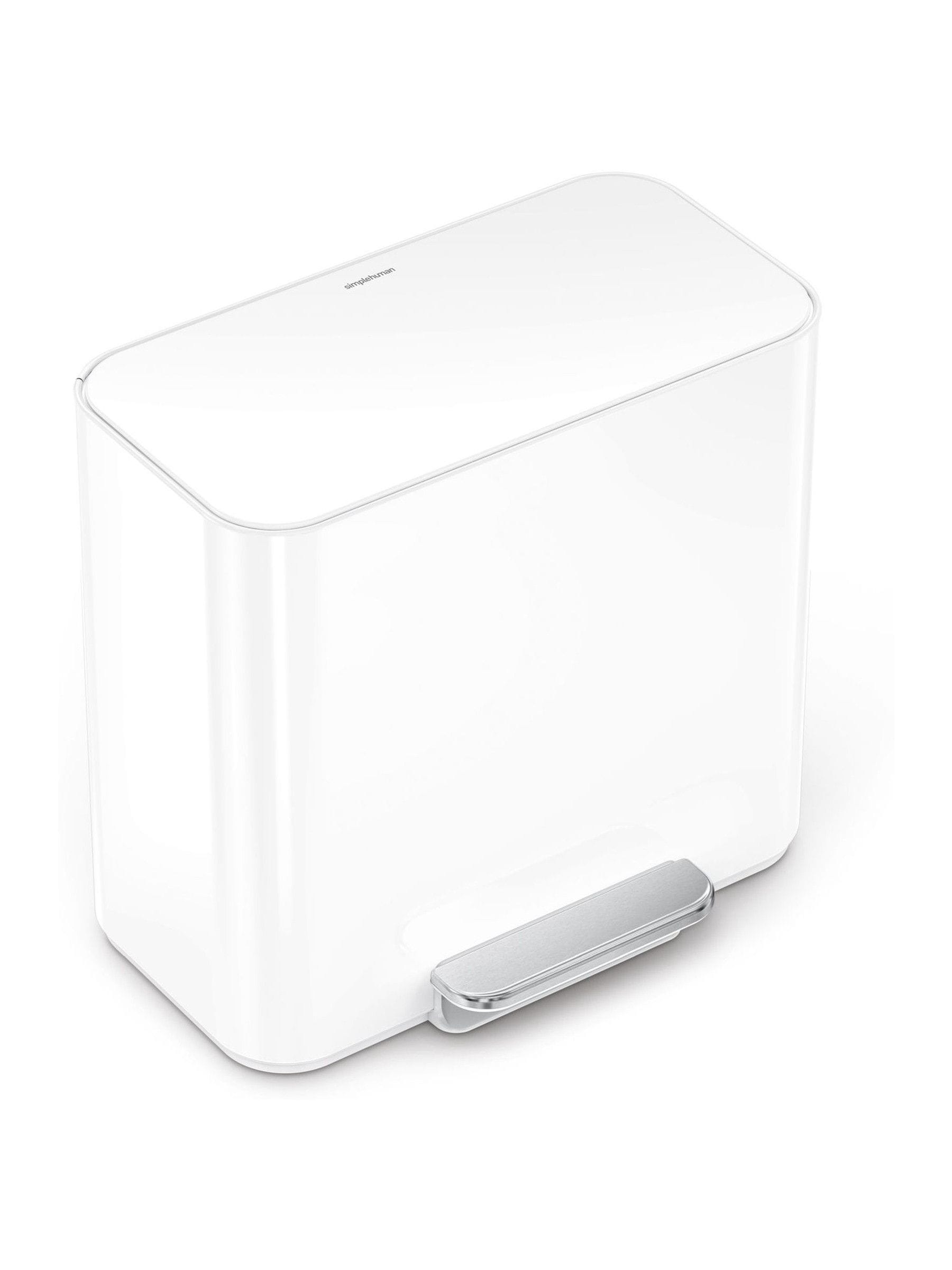 Simplehuman white mini pedal bin 15l, UK version