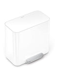 Simplehuman white mini pedal bin 15l, UK version